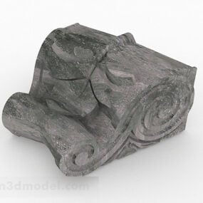 Escultura de piedra china modelo 3d