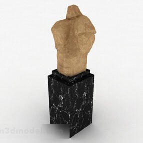 1д модель Современная каменная скульптура V3