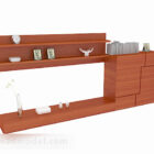 Коричневый деревянный шкаф для телевизора V7
