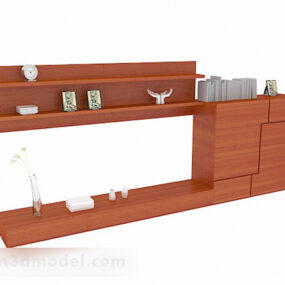Bruin houten tv-meubel V7 3D-model