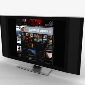 Modelo 3d de pared de TV para el hogar gris