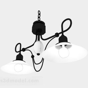 Two Shade Small Chandelier 3d model
