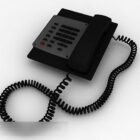 نموذج هاتف أسود ثلاثي الأبعاد