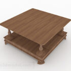 ब्राउन लकड़ी की कॉफी टेबल V2