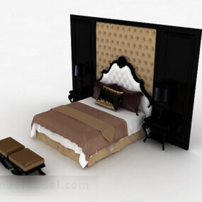 European Home Double Bed 3d model