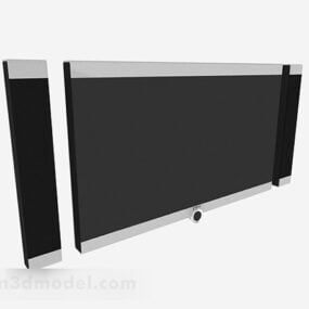 Hem-TV med vertikal Soundbar 3d-modell