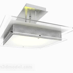 Modelo 3d de decoração de iluminação quadrada de teto