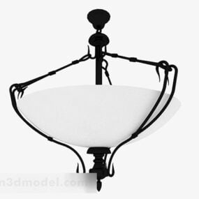 Black And White Ceiling Chandeliers 3d model
