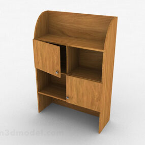 Yellow Wooden Home Cabinet V1 3d model