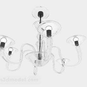 White Arm Crystal Chandelier 3d model