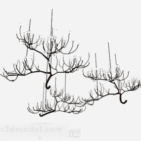 مدل سه بعدی لوستر شاخه ای