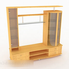 Yellow Home Tv Cabinet 3d model