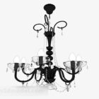 European black chandelier 3d model