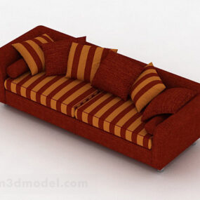 Home Brown Fabric Sofa 3d model