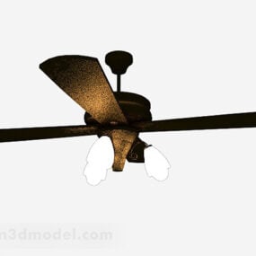 Brown Ceiling Fan Light V1 3d model