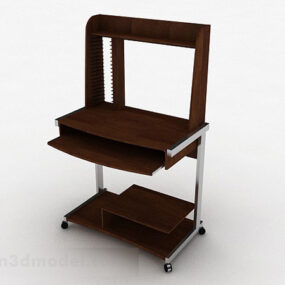 갈색 나무 책상 V4 3d 모델