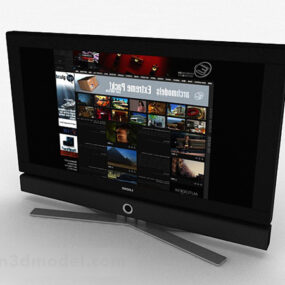 Modelo 3d de televisión negra