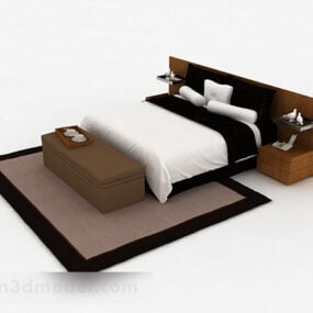Domowe łóżko podwójne V3 Model 3D