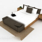 Простая домашняя двуспальная кровать V1