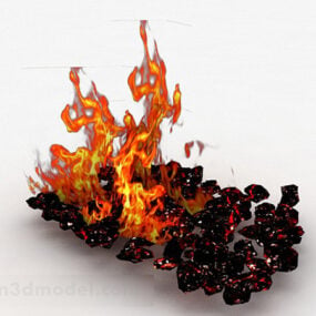 Modelo 3d de fogo ardente