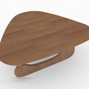 Brown Wooden Coffee Table V8 3d model