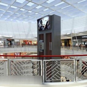 Innenraum des Einkaufszentrums V5 3D-Modell