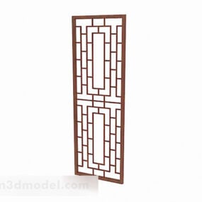 Chinees design houten scheidingswand V1 3D-model