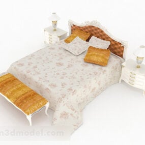 2D-Modell für ein Doppelbett im europäischen Stil V3