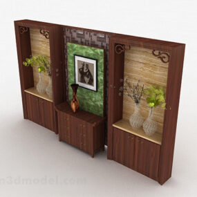 Chinese Style Wooden Display Cabinet 3d model