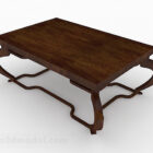 Čínský styl hnědý dřevěný konferenční stolek