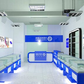 Modelo 3D do interior do showroom do salão de negócios móvel da China