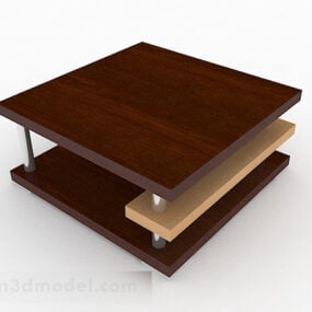 Wooden Simple Home Coffee Table V1 3d model