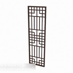 Chinese Style Wooden Partition V1 3d model