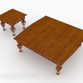 Chinese Solid Wood Home Coffee Table V1 3d model