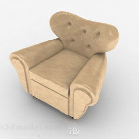 Žlutá Single Sofa V4 3D model
