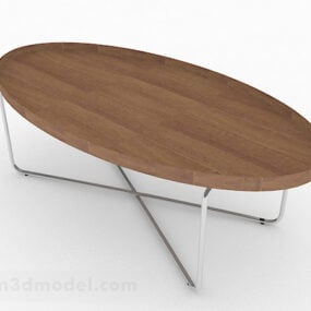Jednoduchý oválný konferenční stolek V1 3D model
