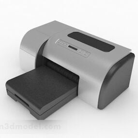 3d модель офісного електричного сірого принтера