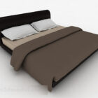Muebles de cama doble marrón