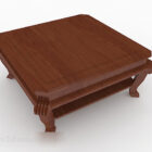 Hnědý dřevěný konferenční stolek V16