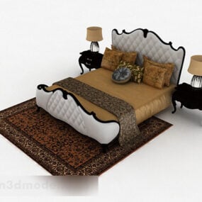 5д модель дома с двуспальной кроватью в европейском стиле V3