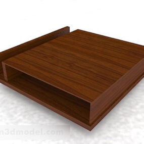 Wooden Simple Coffee Table V3 3d model