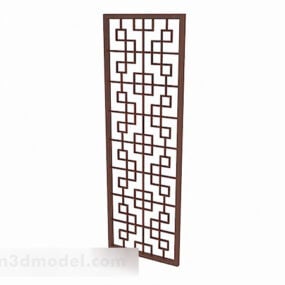 Chinese Style Wooden Partition V3 3d model