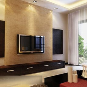 Modern Living Room Design Interior V2 3d model