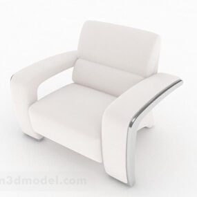 تصميم أريكة مفردة بيضاء نموذج ثلاثي الأبعاد