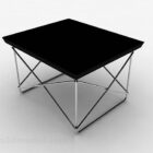 Musta minimalistinen sohvapöytä