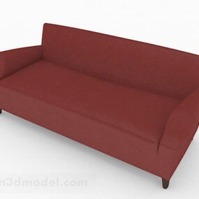 Model 3d Reka Bentuk Sofa Merah