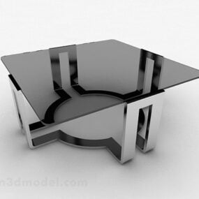 Simple Glass Coffee Table Design 3d model