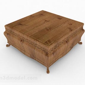 Southeast Asian Wooden Coffee Table Design 3d model
