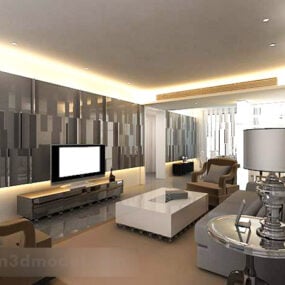 Design Of Living Room Interior 3d model