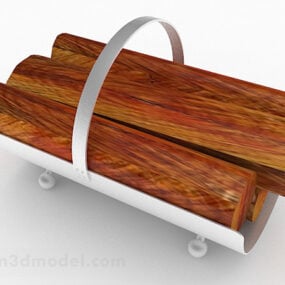 燃える木の杭のデザイン 3D モデル